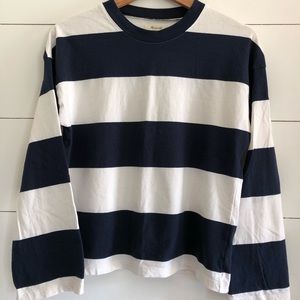Madewell easy crop tee in rugby stripe